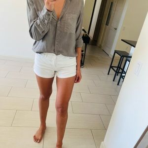Oversized gray button down
